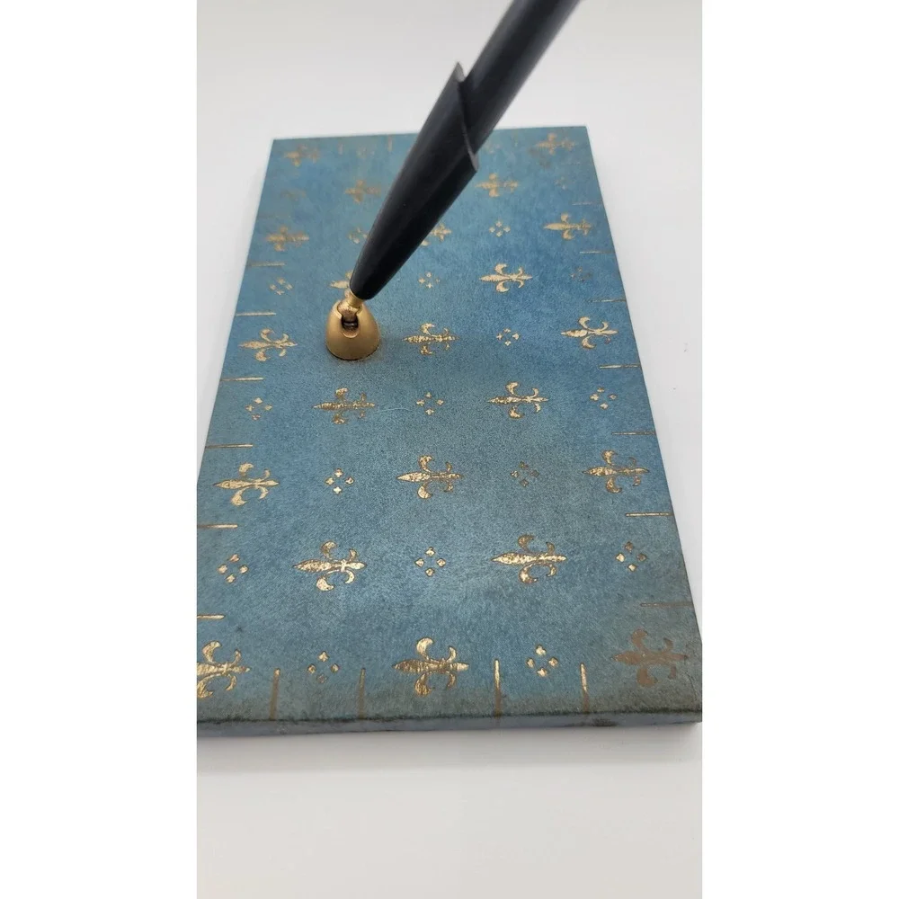 Vintage Fountain Pen Desk Set‎ fleur-de-lis